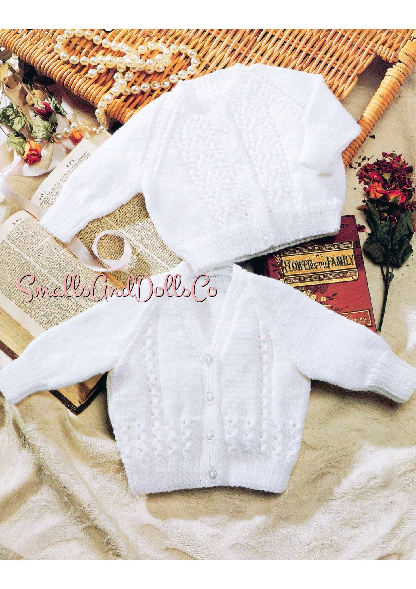 Vintage Knitting Pattern Baby Childs Cardigan Sweaters Round V Necks PDF Instant Digital Download Classic Cardi Jumpers 6m - 5 yrs DK