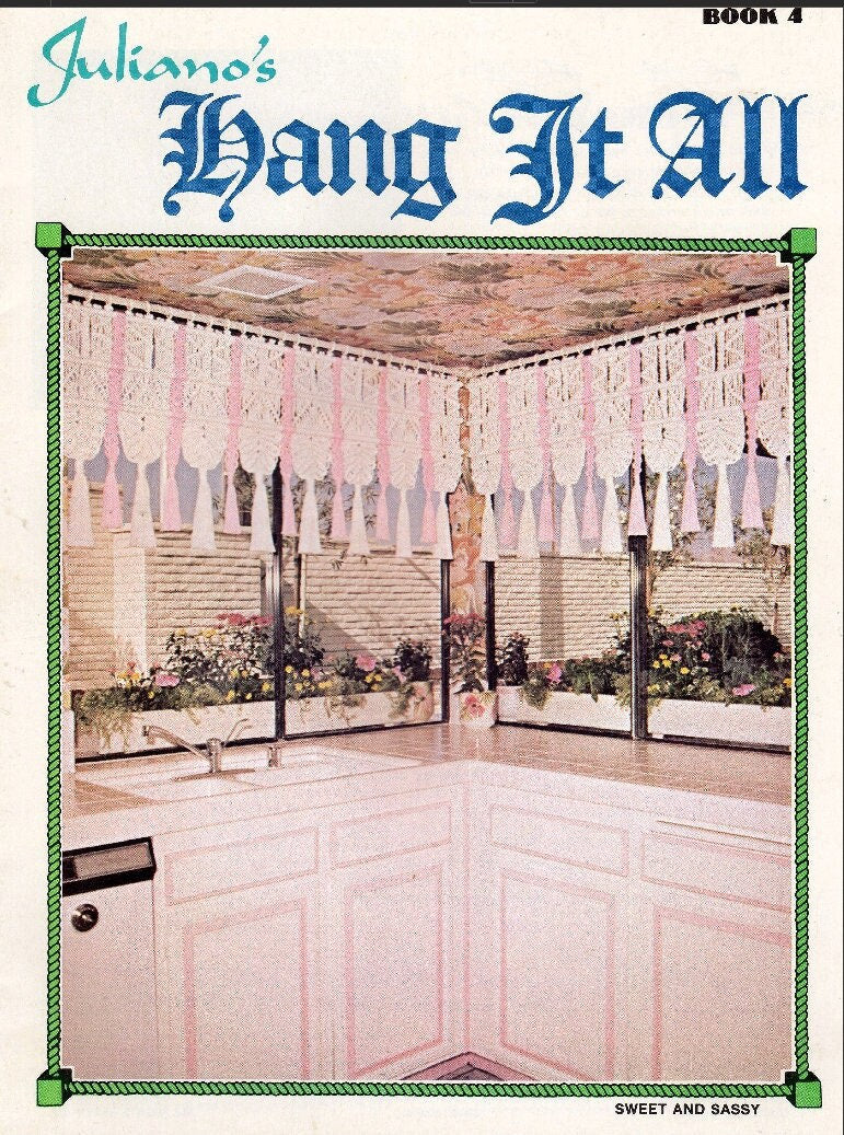 Vintage Julianos Hang It All Book 4 Macrame Patterns eBook PDF Instant Digital Download 12 Unique Retro 1970s Knotwork Projects