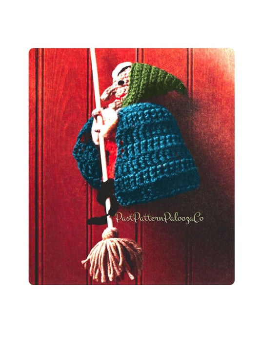 Vintage Crochet Pattern 9" Kitchen Witch Soft Toy Doll or Hanging Ornament PDF Instant Digital Download 10 Ply