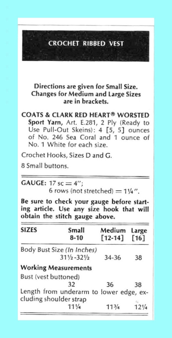 Vintage Crochet Pattern Womens Ribbed Camisole Vest Summer Tank Top Ruffled Edging PDF Instant Digital Download Pretty Cropped Cami 10 Ply
