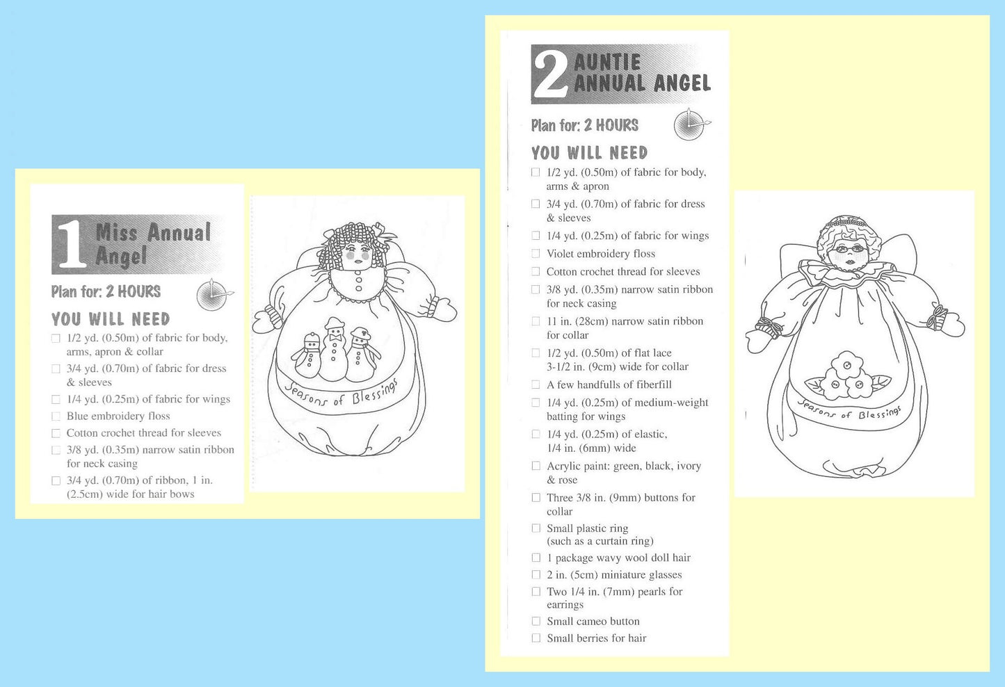 Vintage Sewing Pattern Angel Kitchen Bag Holders Catchers with Seasonal Aprons PDF Instant Digital Download Fabric Plastic Bag Organizers
