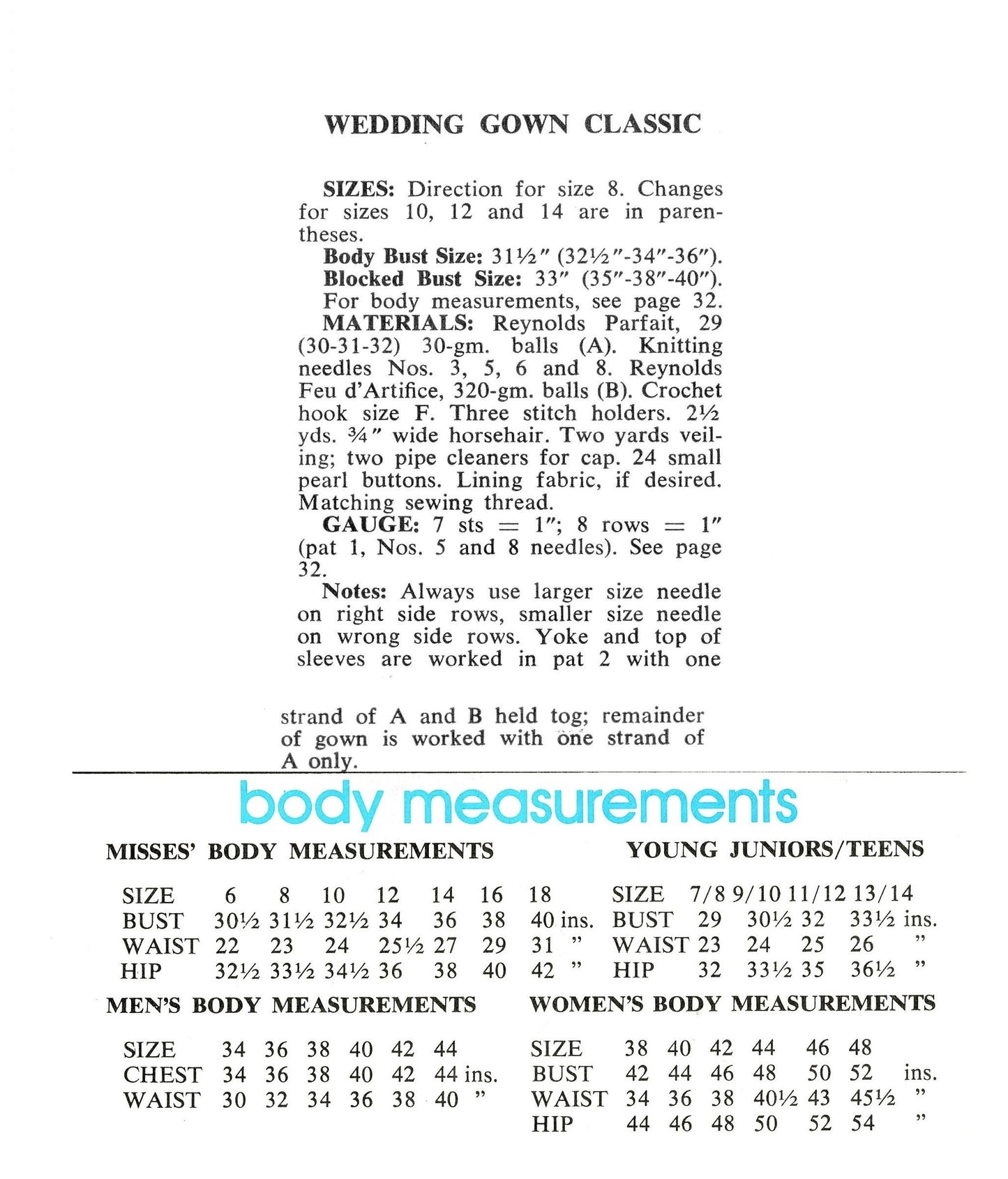 Vintage Knitting Pattern Traditional Classic Wedding Dress and Headpiece Elegant Bridal Gown PDF Instant Digital Download Retro Heirloom
