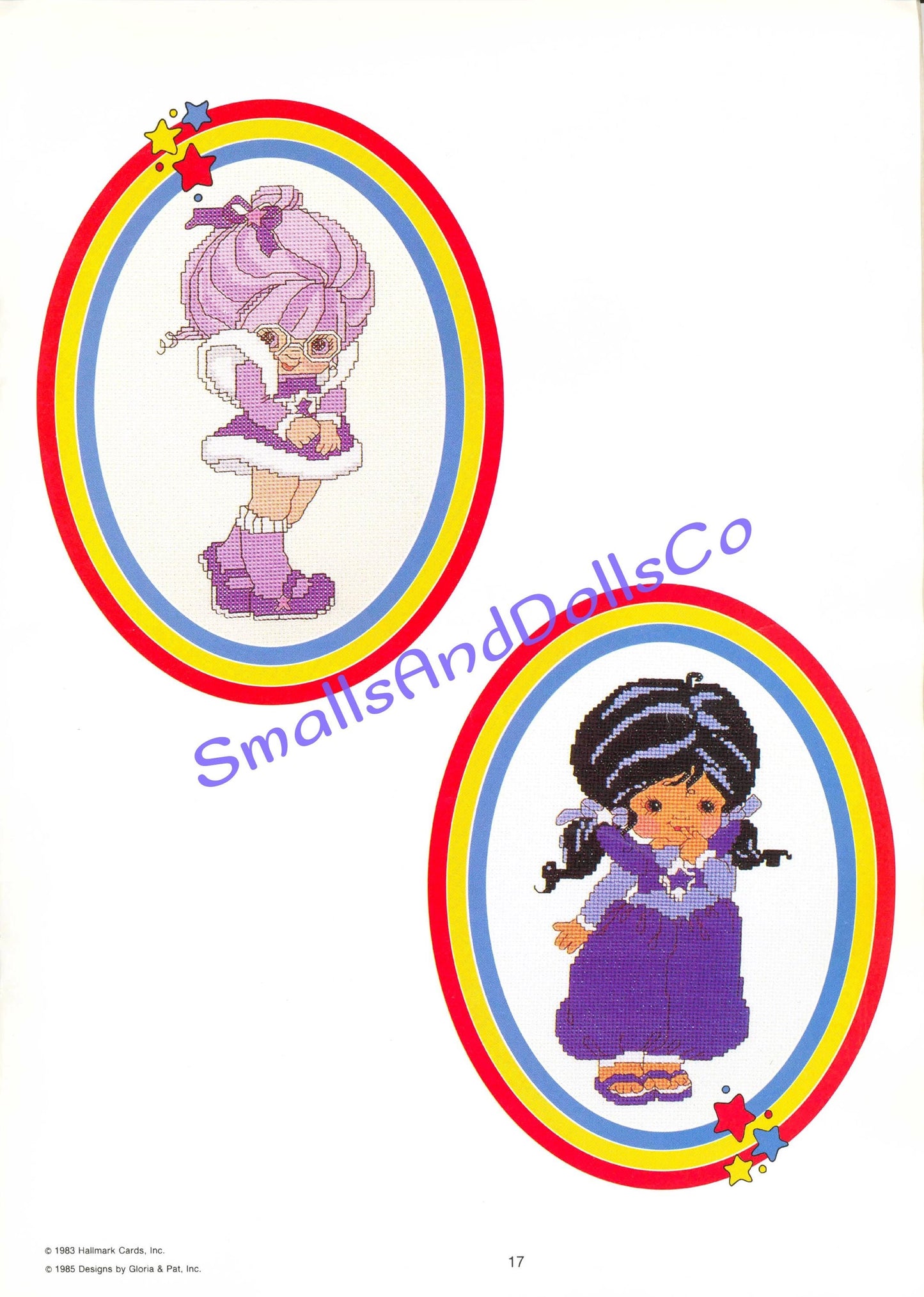 Vintage Cross Stitch Pattern Rainbow Brite PDF Instant Digital Download Retro 80s 21 Designs