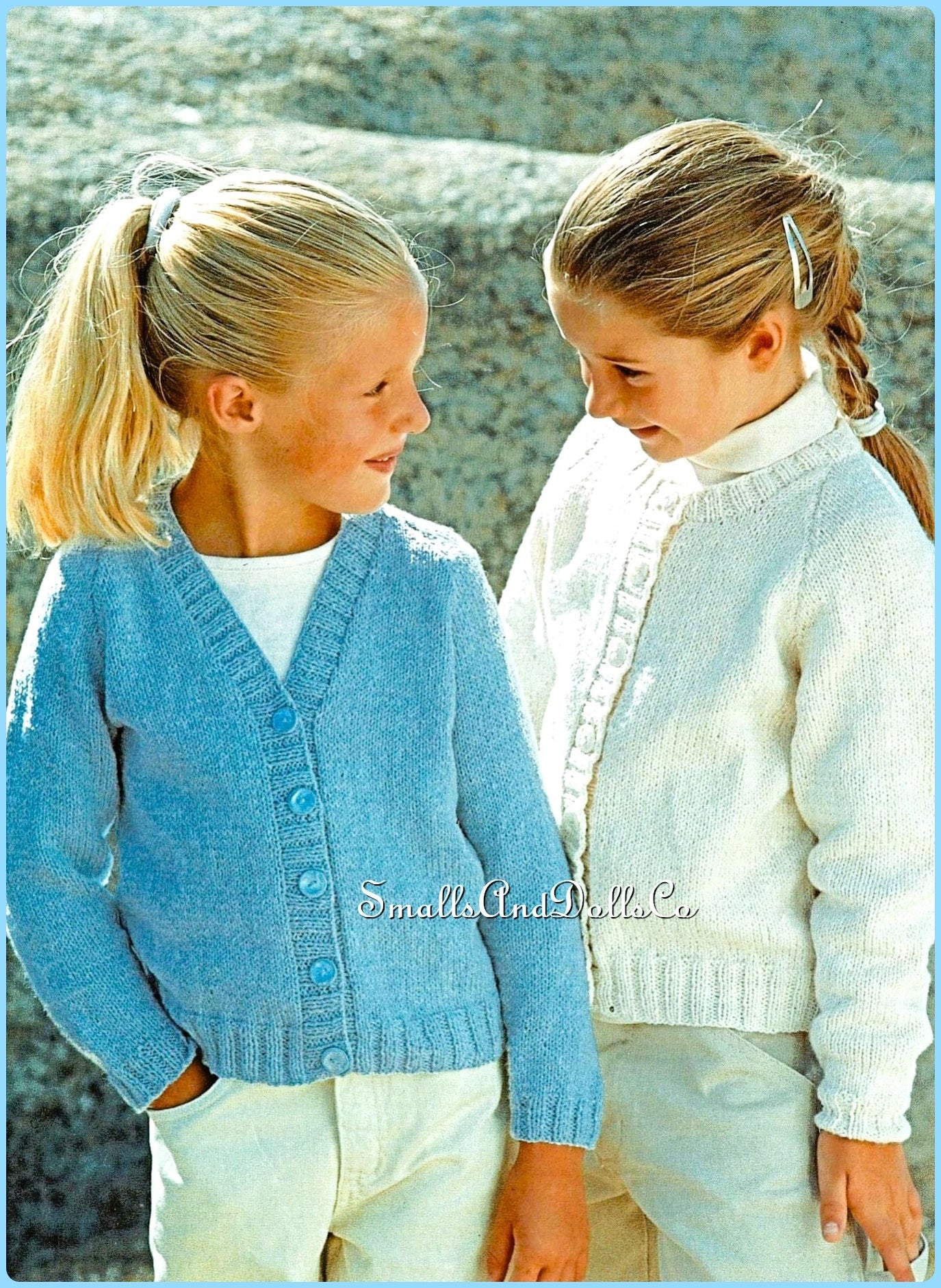 Vintage Knitting Pattern Baby Toddler to Childs Classic Plain Cardigan Sweaters PDF Instant Digital Download Easy Beginners DK 1 - 12 Yrs