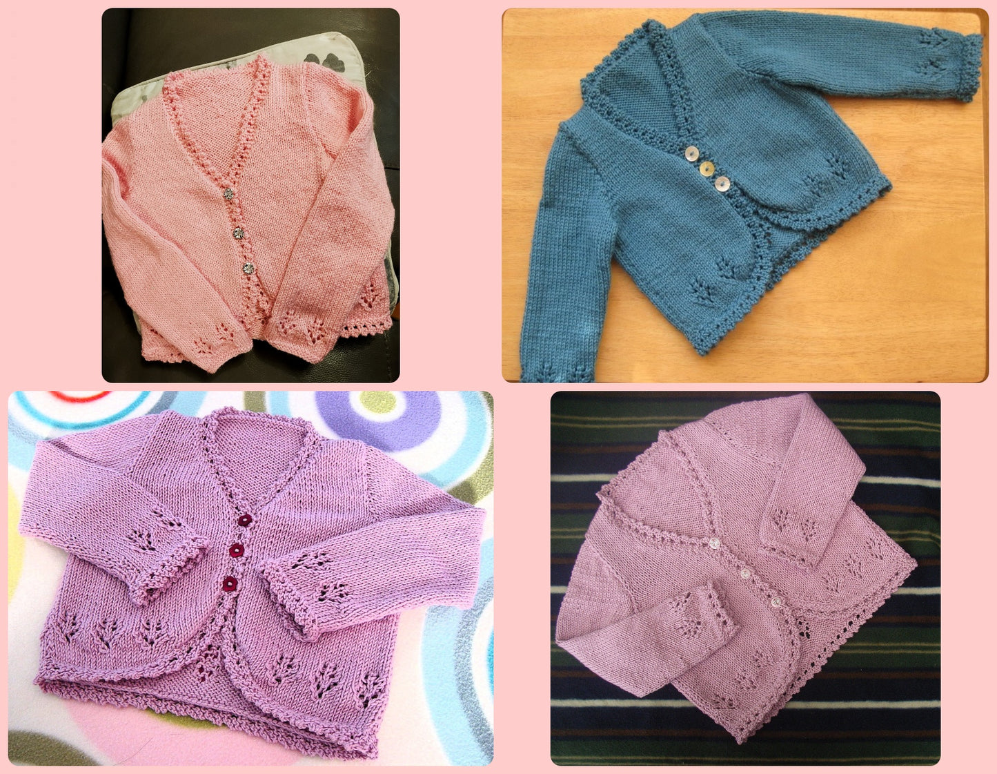 Vintage Knitting Pattern Knit Baby Girl to Big Girl Thumbelina Cardigan Sweater PDF Instant Digital Download 0-6 years DK