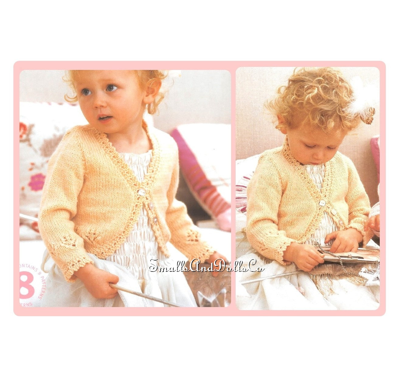 Vintage Knitting Pattern Knit Baby Girl to Big Girl Thumbelina Cardigan Sweater PDF Instant Digital Download 0-6 years DK