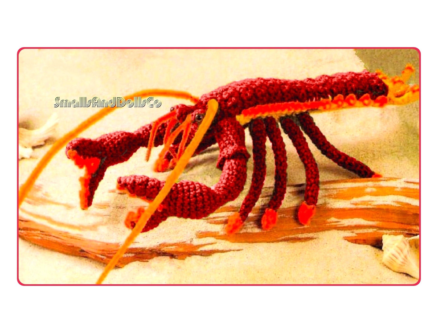 Vintage Crochet Pattern 11" Lobster Soft Toy PDF Instant Digital Download Sea Shell Seashell Sea Life Crustacean Amigurumi