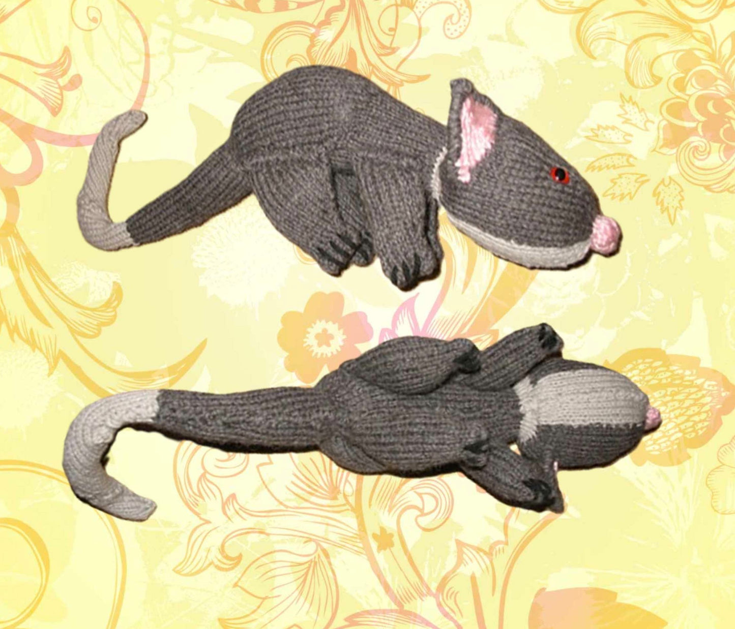 Vintage Knitting Pattern 12" Australian Possum Soft Plush Toy PDF Instant Digital Download Australia Animal Amigurumi Doll DK