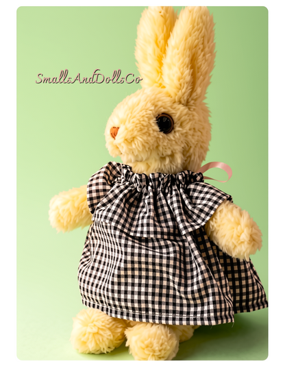 Vintage Sewing Pattern 15" Girl Bunny Mrs Cottontail Rabbit Faux Fur Fabric Soft Sculpture Plush PDF Instant Digital Download Stuffed Toy