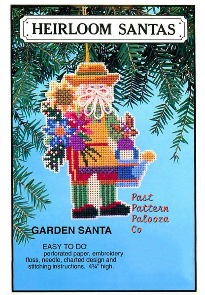 Vintage Cross Stitch Patterns 5" Heirloom Santas Ornament Christmas Tree Trim 6 Designs PDF Instant Digital Download Perforated Paper