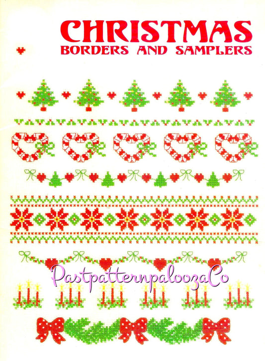 Vintage Cross Stitch Pattern Christmas Borders and Samplers Mini Motifs PDF Instant Digital Download Holiday Embroidery Ornaments and More