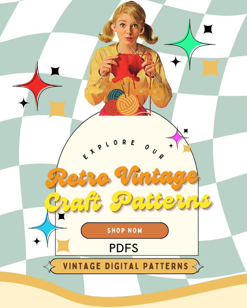 Vintage Digital Printable PDF Crafting Patterns – Stitch The Past