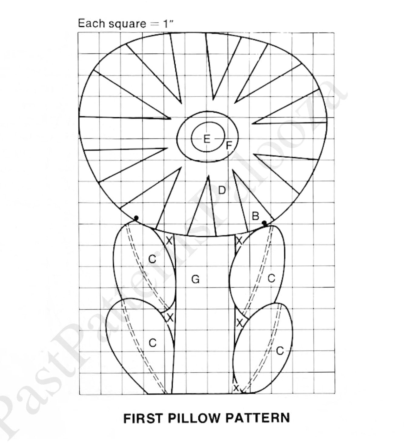 Vintage Sewing Pattern Felt Fabric Flower Power Applique Pillows 4 Designs PDF Instant Digital Download Retro Funky Boho Mod Groovy Cushions