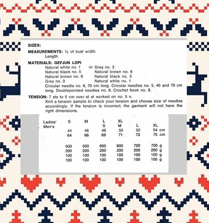 Vintage Knitting Pattern Nordic Jacquard Sweaters Icelandic Lopi Wool Pullover & Cardigan PDF Instant Digital Download Adults His Hers