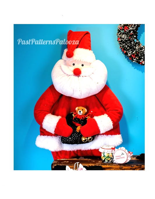 Vintage Sewing Pattern 36" Jolly Santa Claus Fabric Wall Hanging or Door Greeter PDF Instant Digital Download DIY Decor