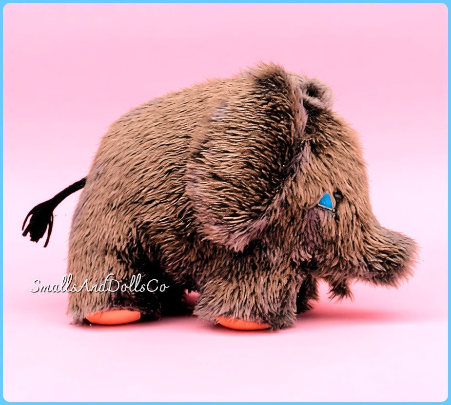 Vintage Sewing Pattern 12" Baby Woolly Mammoth Soft Toy Doll Faux Fake Fur PDF Instant Digital Download Ice Age Stuffed Animal