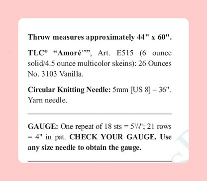 Vintage Knitting Pattern Bear Claw Throw Afghan PDF Instant Digital Download 44x60 10 Ply