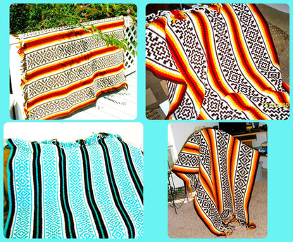 Vintage Crochet Pattern Southwestern Western Afghan PDF Instant Digital Download Cowboy Range Mosaic Design Throw Blanket 10 Ply