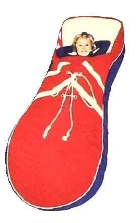 Vintage Sewing Pattern Kids Giant Sneaker Shoe Sleeping Bag PDF Instant Digital Download 1970s Large Cotton Fabric Running Shoe Design 71"