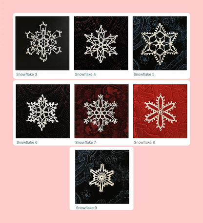 Vintage Crochet Christmas Pattern 16 Icy Lacy Snowflakes Ornaments PDF Instant Digital Download Quick Easy Stitch