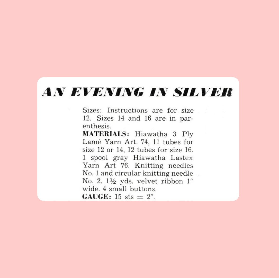 Vintage Knitting Pattern Womens Evening Ribbon Yoke Top Retro Elegant Sleeveless MCM PDF Instant Digital Download Retro 50s