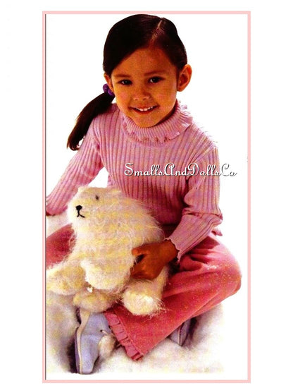 Vintage Knitting Pattern 12" Polar Bear Soft Toy Doll PDF Instant Digital Download Huggable Felted Coat Stuffed Animal Bulky Chunky 12 Ply