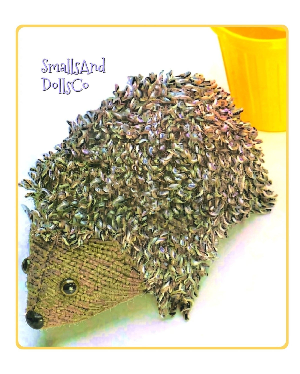 Vintage Knitting Pattern 14" Hedgehog Soft Toy Doll PDF Instant Digital Download Plush Amigurumi Stuffed Animal