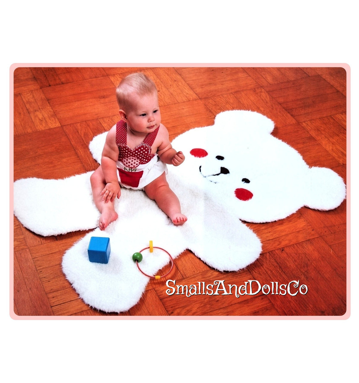 Vintage Sewing Pattern 42" Baby Teddy Bear Rug or Play Mat PDF Instant Digital Download