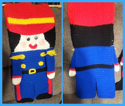 Vintage Crochet Pattern Retro Elf and Nutcracker Toy Soldier Christmas Stockings PDF Instant Digital Download 4 Ply