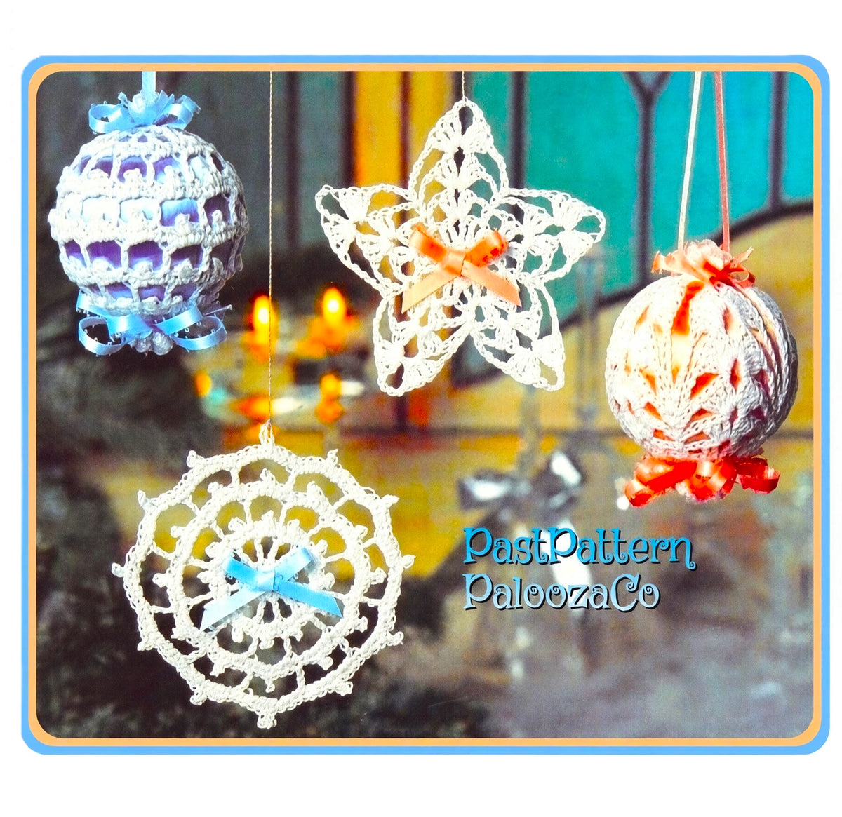 Vintage Crochet Pattern Lacy Snowflakes & Snowball Christmas Ornaments PDF Instant Digital Download