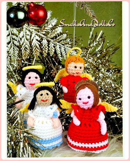 Vintage Crochet Pattern 6" Christmas Angel Soft Toy Doll or Ornament PDF Instant Digital Download 10 Ply