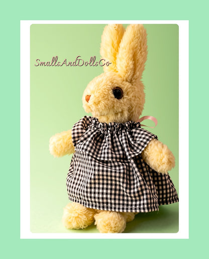 Vintage Sewing Pattern 15" Girl Bunny Mrs Cottontail Rabbit Faux Fur Fabric Soft Sculpture Plush PDF Instant Digital Download Stuffed Toy