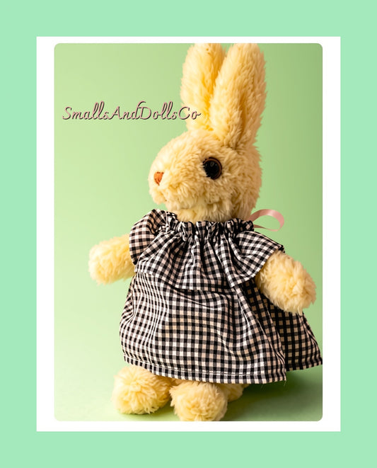Vintage Sewing Pattern 15" Girl Bunny Mrs Cottontail Rabbit Faux Fur Fabric Soft Sculpture Plush PDF Instant Digital Download Stuffed Toy