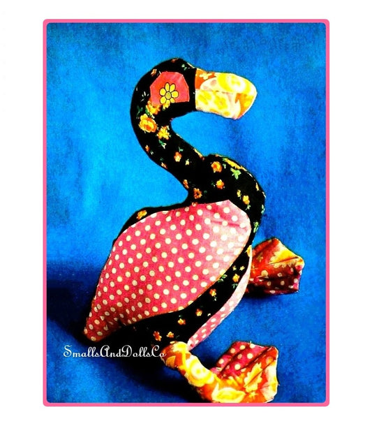 Vintage Sewing Pattern 15 Patchwork Sitting Duck Soft Sculpture Doll PDF Instant Digital Download Stuffed Soft Toy or Decorative Pillow