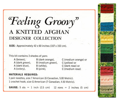 Vintage Knitting Pattern Feeling Groovy Bobble Cables Afghan PDF Instant Digital Download Retro Seventies Blanket Throw 42x60 5 Ply