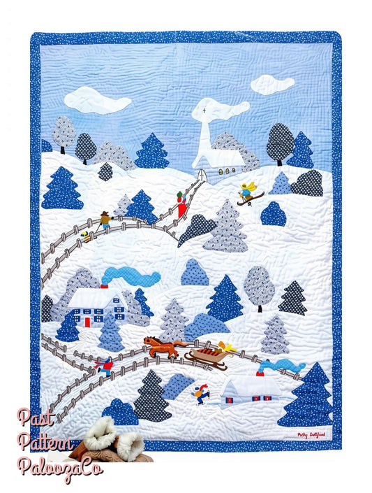 Vintage Christmas Quilt Sewing Pattern Calico Country Village Victorian Winter Wonderland PDF Instant Digital Download Wall Hanging