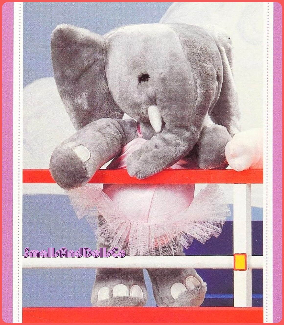 Vintage Sewing Pattern 20" Ballerina Elephant with Tutu Soft Sculpture Fabric Doll PDF Instant Digital Download Cute Girl Ellie Stuffed Toy