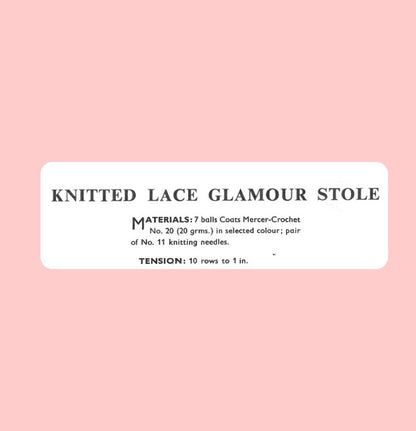 Vintage Crochet Pattern Womens Lacy Glamour Shawl Stole PDF Instant Digital Download MCM