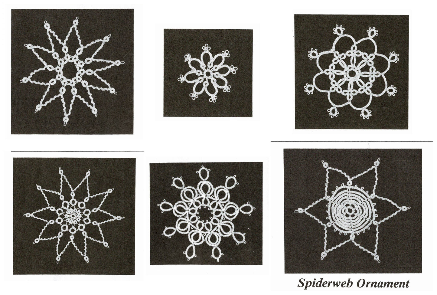 Vintage Christmas Tatting Patterns Snowflakes Angels Trees Ball Ornaments PDF Instant Digital Download Crochet Cotton Lace 20 + Projects