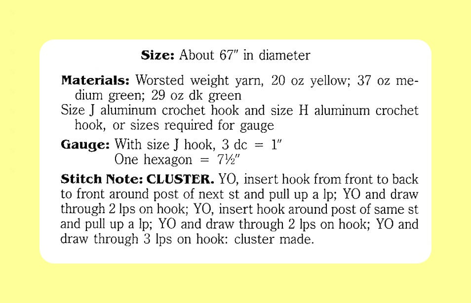 Vintage Crochet Pattern Daffodil Flower Hexagon Granny Square Afghan PDF Instant Digital Download Flower Blanket