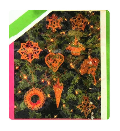 Vintage Crochet Patterns 6" Victorian Lace Christmas Ornaments White Cotton Thread & Metallic Gold PDF Instant Digital Download Tree Trim