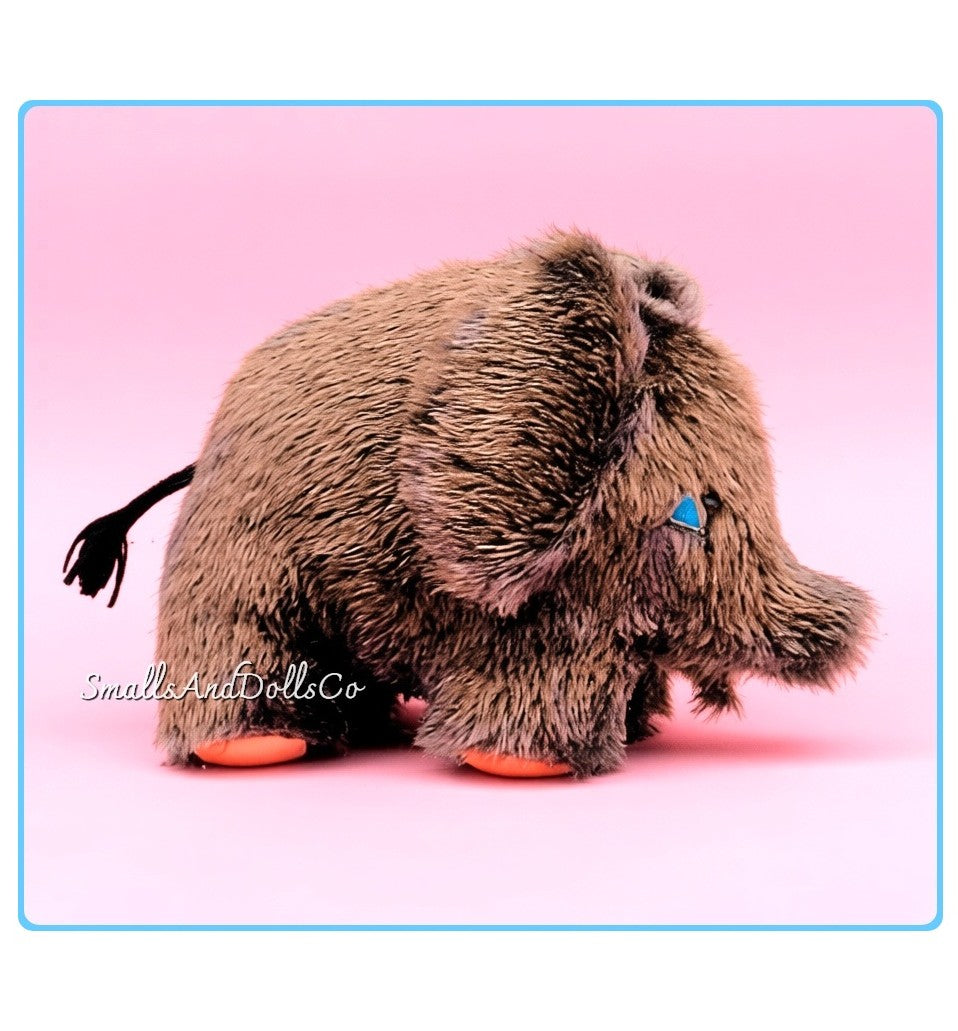 Vintage Sewing Pattern 12" Baby Woolly Mammoth Soft Toy Doll Faux Fake Fur PDF Instant Digital Download Ice Age Stuffed Animal