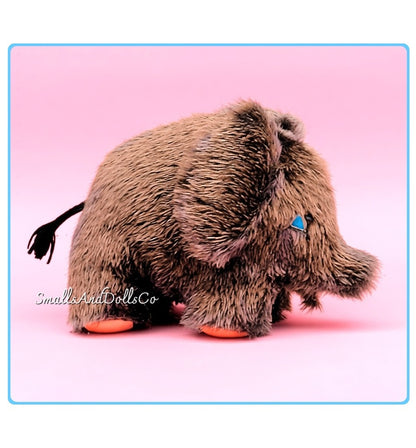 Vintage Sewing Pattern 12" Baby Woolly Mammoth Soft Toy Doll Faux Fake Fur PDF Instant Digital Download Ice Age Stuffed Animal
