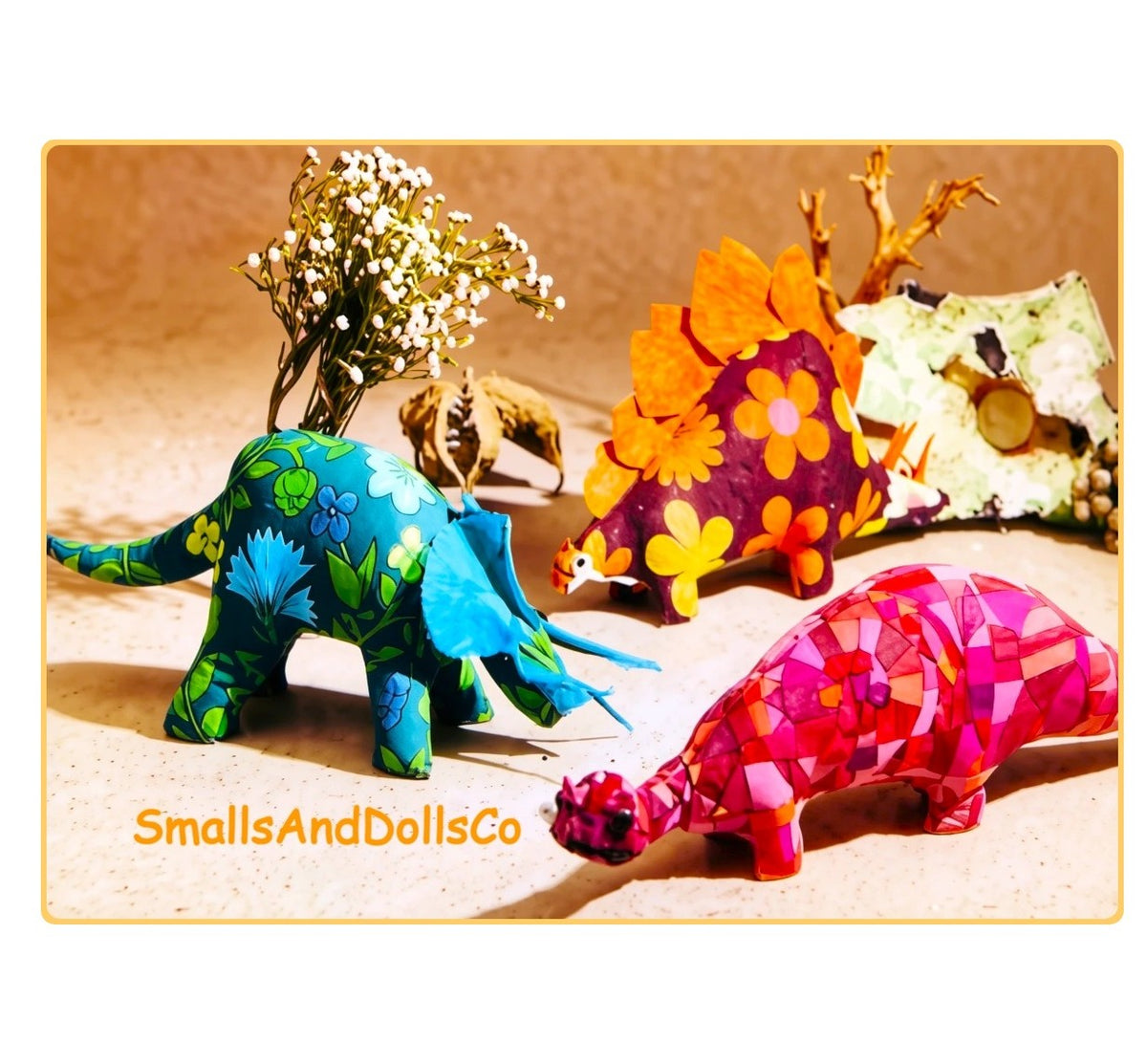 Vintage Sewing Pattern Retro Mod Fabric Dinosaurs Soft Sculpture Toys PDF Instant Digital Download 1970s Plush Toy Dinos 14 - 21 inches