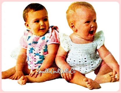 Vintage Crochet Pattern Baby Girl Butterfly Pinafore Dress PDF Instant Digital Download Shell Stitch Angel Wings Toddler Dress 6m - 2 yrs