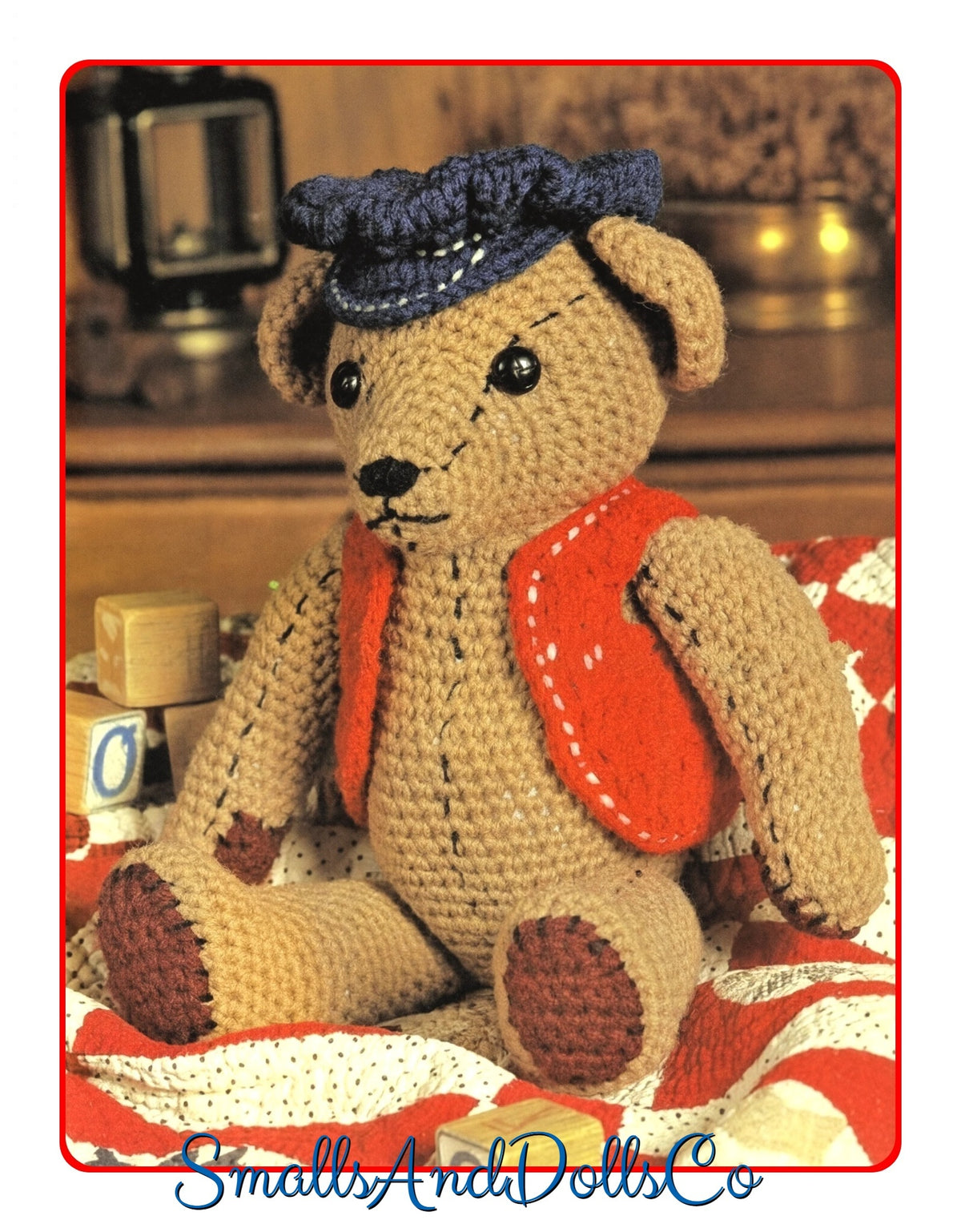 Vintage Crochet Pattern 10" Antique Teddy Bear PDF Instant Digital Download Heirloom Teddy Amigurumi Plush Stuffed Soft Toy Bear 10 Ply