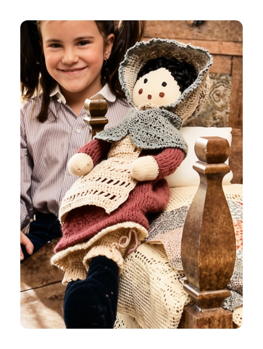 Vintage Knitting Pattern 18" Granny Grandma Grandmother Doll PDF Instant Digital Download Knitted Amigurumi Soft Toy 5 Ply