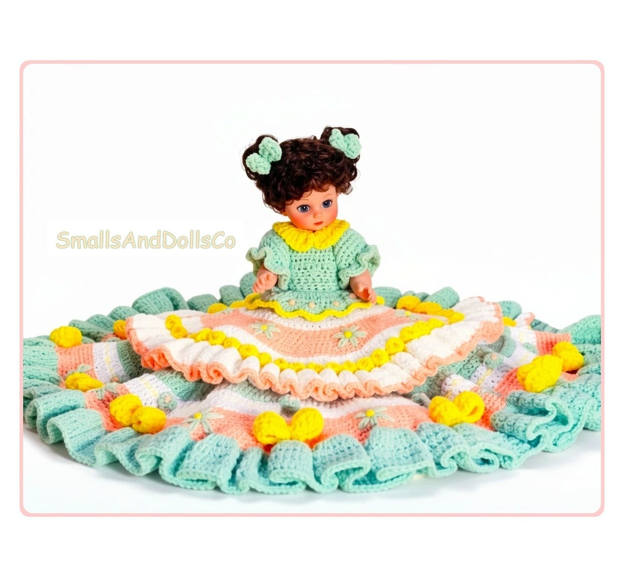 Vintage Crochet Pattern 13" Elizabeth Bed Doll PDF Instant Digital Download Sweet Dreams Boudoir Dolly 10 Ply
