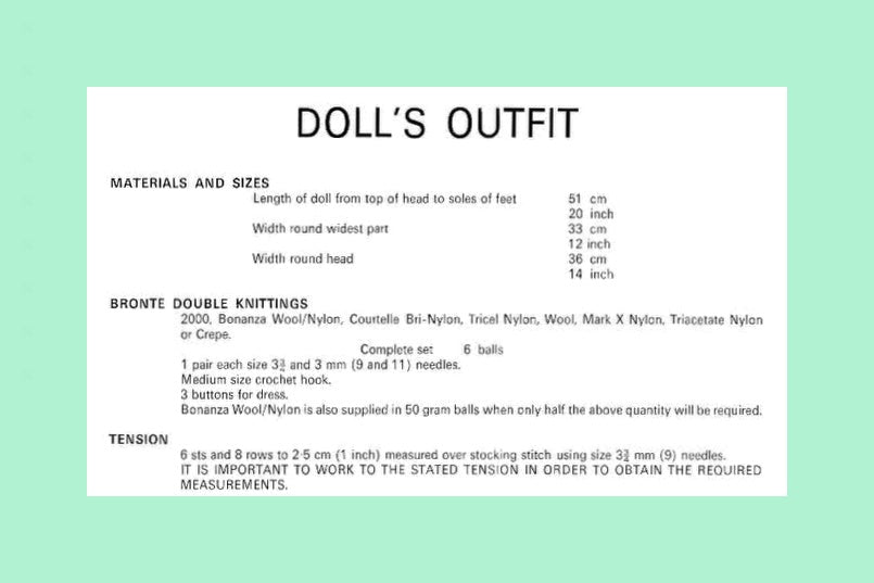 Vintage Knitting Pattern 20 Inch Baby Doll Eyelet Lace Outfit Dress Jacket Hat Bootie Shoes Set PDF Instant Digital Download DK