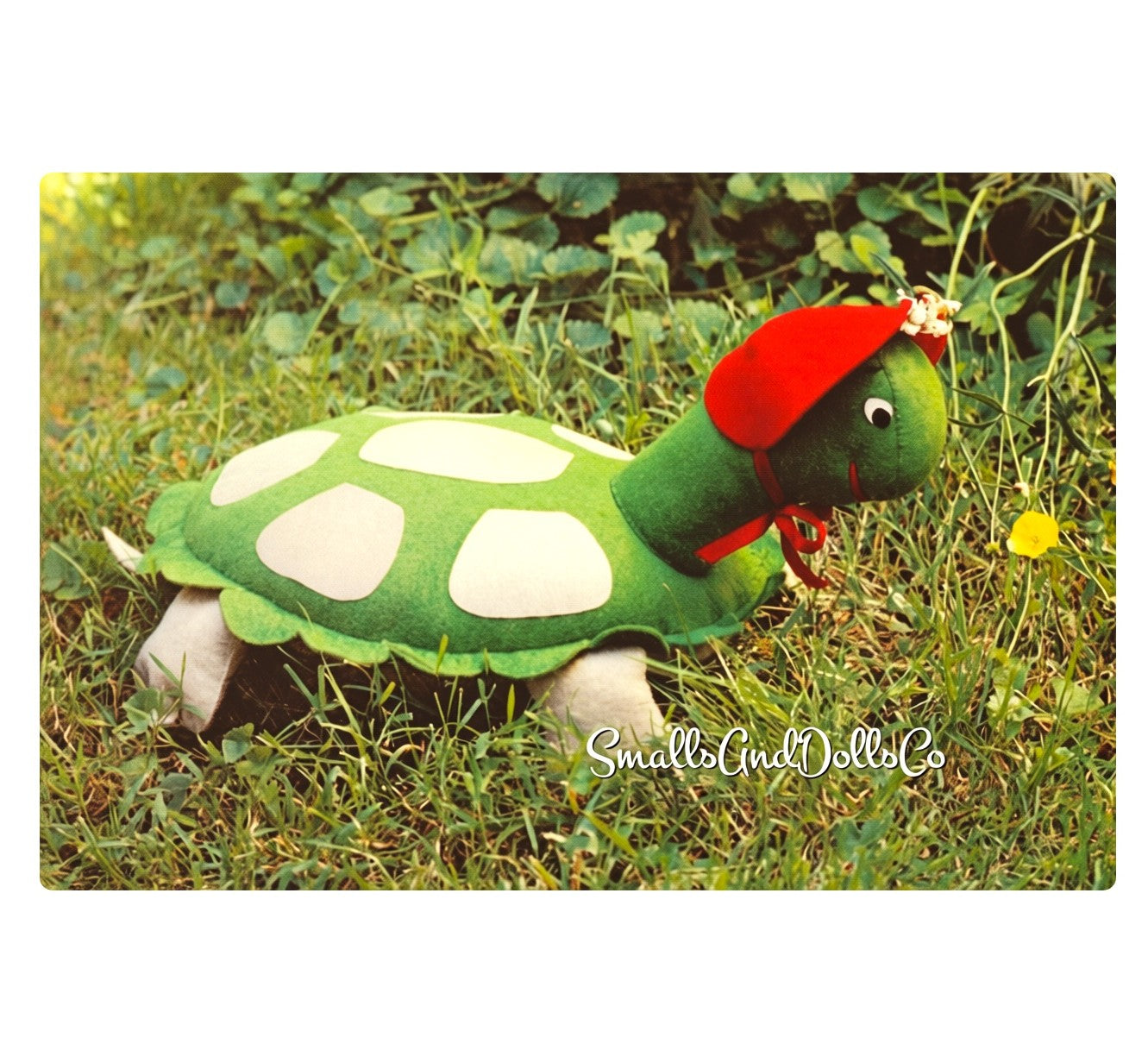 Vintage Sewing Pattern 18" Tillie Turtle Soft Sculpture Toy Doll PDF Instant Digital Download Retro Felt Fabric Stuffed Animal